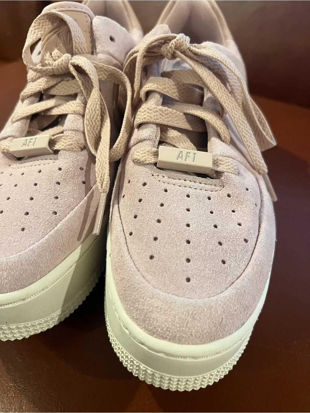 Nike Air Force 1 Low Suede Blush Pink Sneakers Size 7